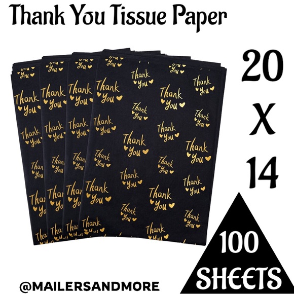 100 Thank You Tissue Paper Sheets, 20x14 PRICE IS FIRM - Picture 2 of 9